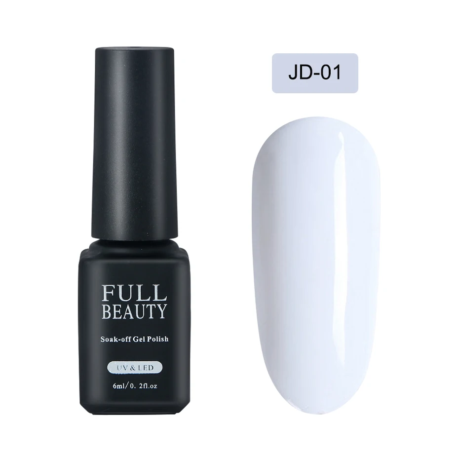 6ml New UV Nail Gel Varnish Lacquer Hybrid Red Black White Pure Color Soak Off Polish Gel Paint Base Top Coat Manicure LAJD01-06 (8)