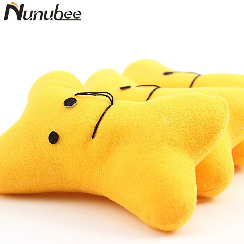 Nunubee милые плюшевые игрушки с желтыми Костями для собак домашних животных