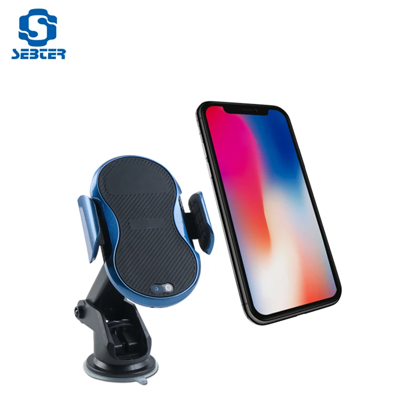 

SEBTER Car Mount Qi Wireless Charger for IPhone X 8 Plus Flash Wireless Charging Pad Universal Car Holder Bracket Stand Support