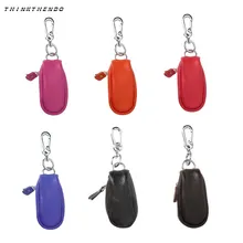 THINKTHENDO Высокое качество держатель для ключей из натуральной коровьей кожи чехол для ключей на молнии брелок для ключей авто ключ сумка