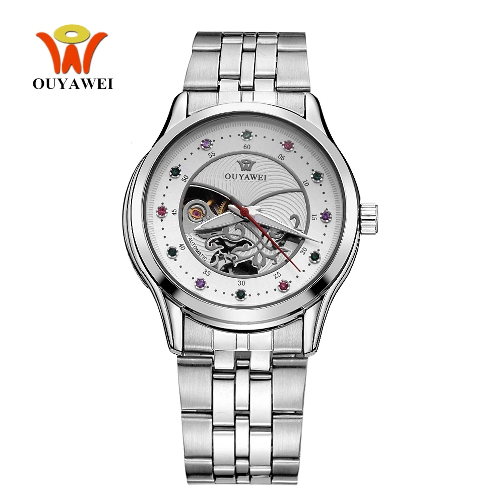 Автоматические механические часы женские наручные montre femme со стальным ремешком
