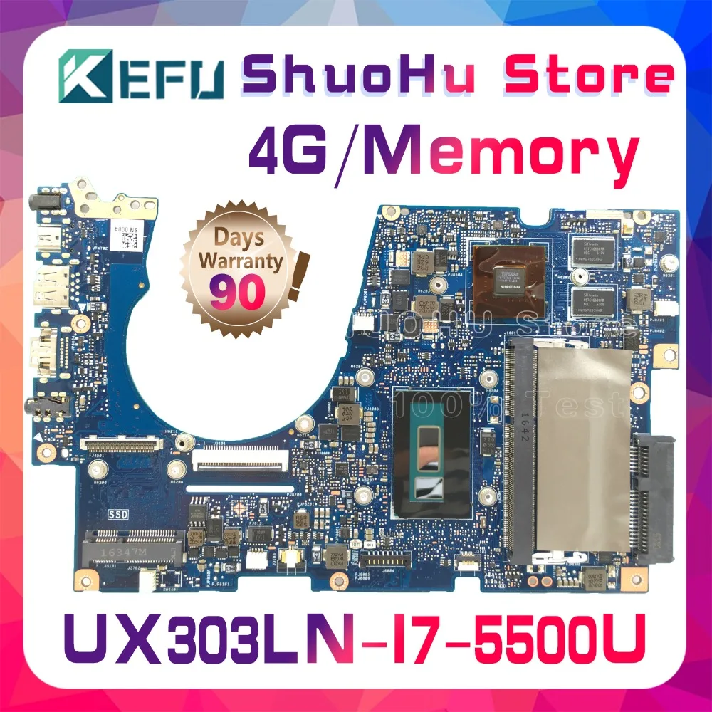 

KEFU For U303L ASUS Zenbook UX303LB UX303LNB UX303LA UX303L UX303LN I7 laptop motherboard tested 100% work original mainboard