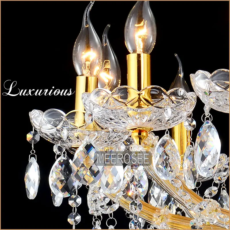 Maria Theresa Res Gold Gl Pendentes Lights 13 Lamps Maria Theresa Res Gold Gl Pendentes Lights 13 Lamps Incandescent Luminaire Chandelier Chrystal Lighting Fixture Living In Chandeliers From
