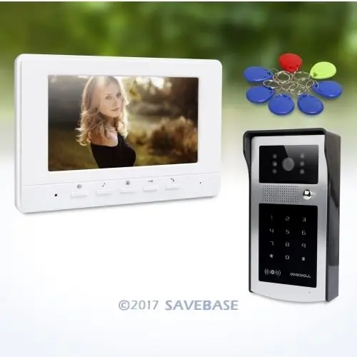 HOMSECUR 7inch Video Security Door Phone with Mute Mode for Home Security for House/ Flat