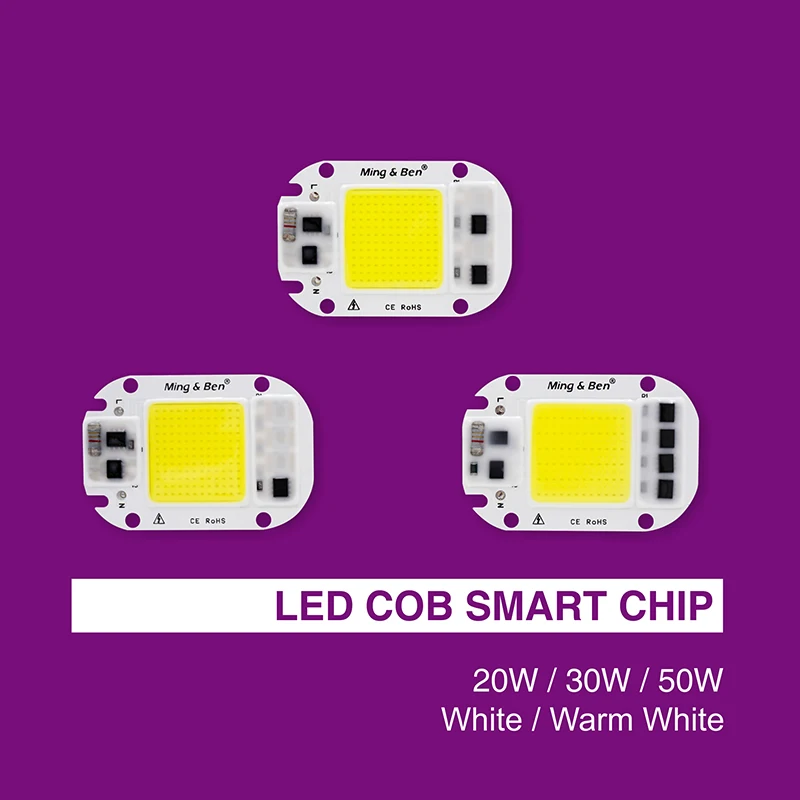 Светодиодный COB Smart IC чип 220 В 110 В 50 Вт 30 Вт 20 Вт 18 Вт 15 Вт 12 Вт 9 Вт 7 Вт 5 Вт 3 Вт без необходимости драйвер светодиодный светильник подходит для Светодиодный прожектор