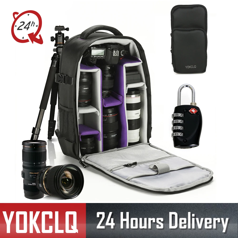 Нейлоновая водонепроницаемая сумка для фотосъемки на открытом воздухе износостойкий Большой рюкзак для камеры для мужчин для Nikon/Canon/sony/Fujifilm