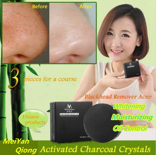 activated charcoal crystals handmade soap face skin whitening soap for