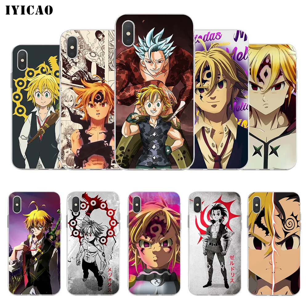 IYICAO Meliodas Seven Deadly Sins Мягкий силиконовый чехол для телефона iPhone X XR XS MAX 6 6s 7 8 Plus 5 5S SE TPU