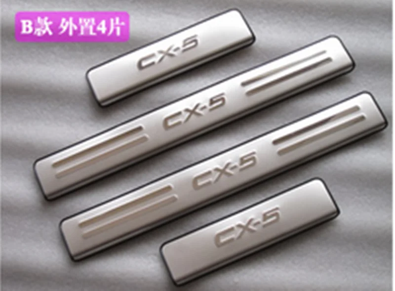 

High Quality Stainless Steel Side Door Sill Scuff Plate Trim For Mazda CX-5 CX5 2012 2013 2014 2015 2016 Car styling