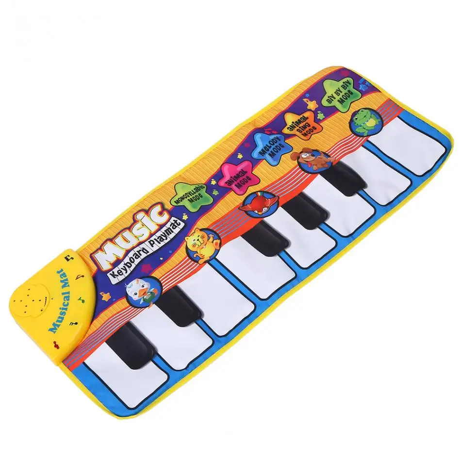Детский коврик для игры в пианино музыкальная клавиатура с звуками животных