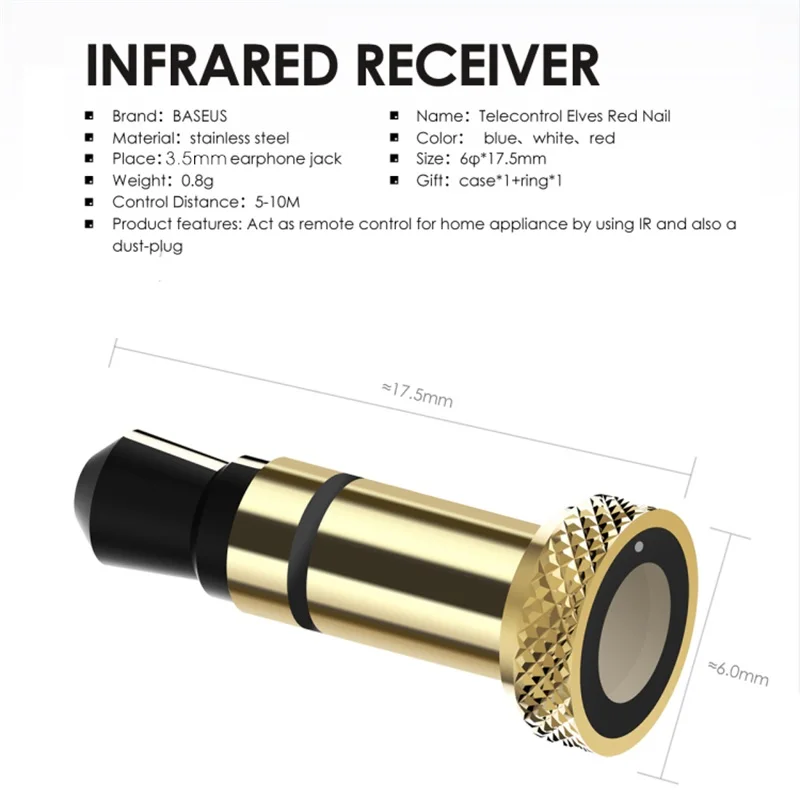 Baseus-Mini-Infrared-Wireless-Remote-Control-For-iPhone-5-5s-6-6s-3-5mm-Aux-Jack (1)