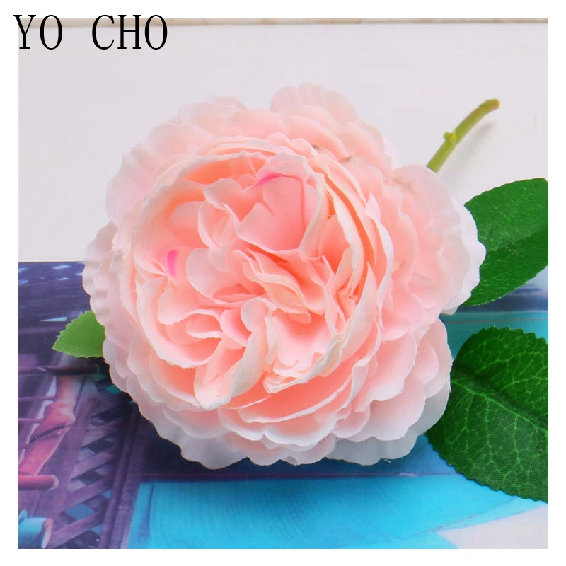 YO CHO красная роза из искусственного шелка белый Букет пионов со стеблями