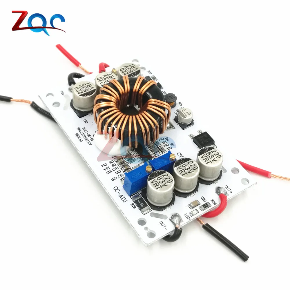600W Aluminum Plate DC DC Boost Converter Adjustable 10A Step Up