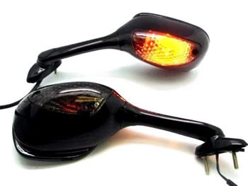

High quality Black Turn light Motorcycle Rear Mirrors For 2005-2008 Suzuki GSXR 1000