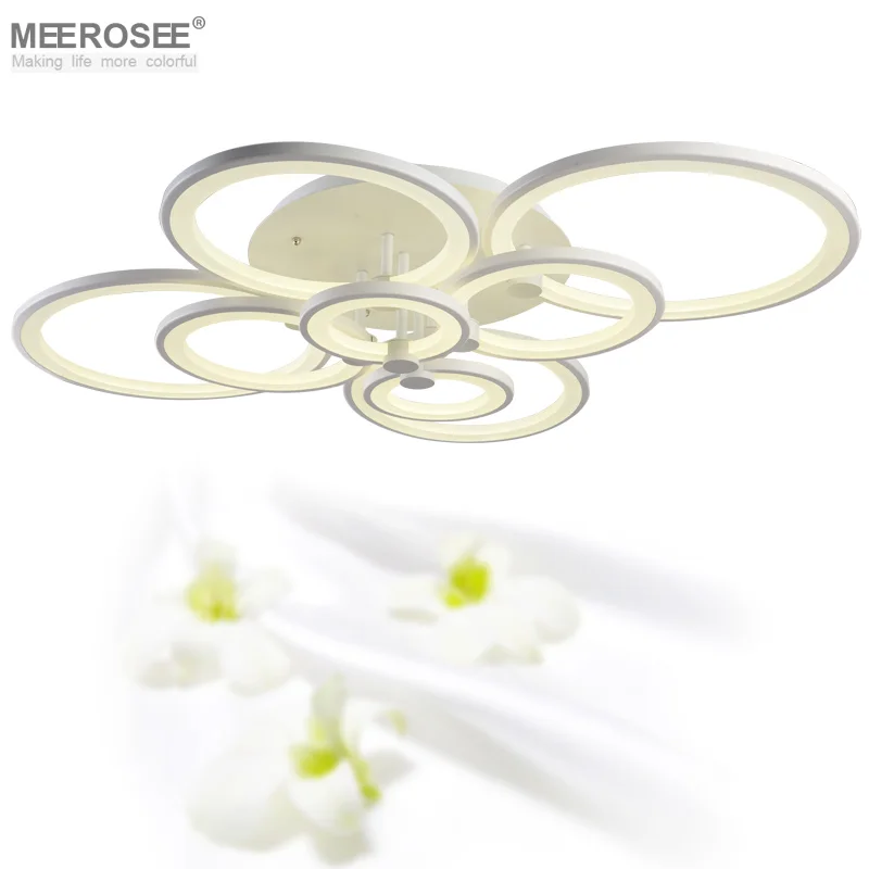 

White LED Ceiling Light Fixture LED Ring Lustre Light Large Flush Mounted LED Circles Lamp for dining sitting bedroom