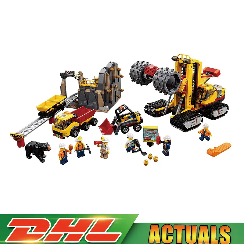 

2018 Lepin 02102 The Mining Experts Site Set Compatible 60188 City Bricks Building Blocks Kits Toys LegoINGlys for Children gift