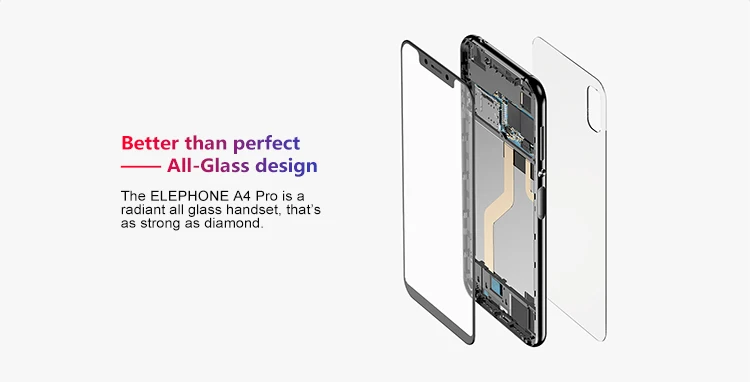 ELEPHONE A4 PRO 4GB RAM 64GB ROM MTK6763 2.0GHz Octa Core 5.85 Inch HD+ Full Screen Side Fingerprint Android 8.1 4G LTE Smartphone