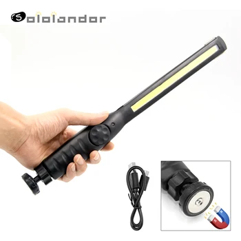 

Newest Protable Spotlight Working Light 1pc Multifunction Rechargeable COB LED Slim Work Light Lamp Flashlight Worklight Outdoor