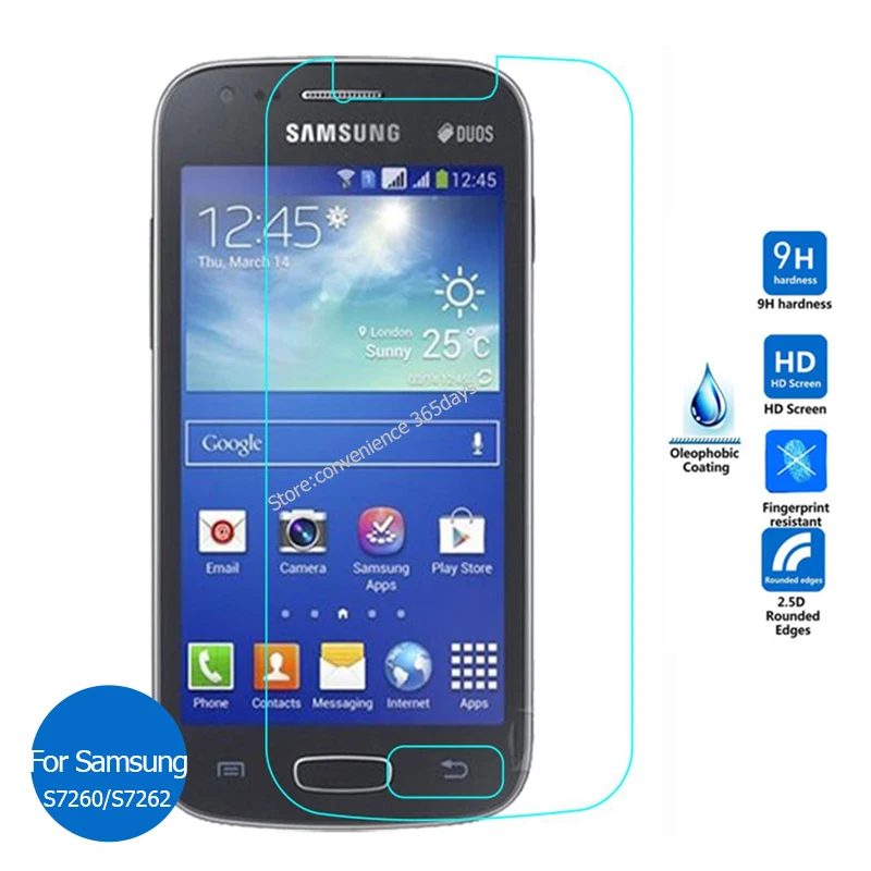 

2PCS For Samsung GALAXY Star Pro S7262 Tempered Glass Screen Protector 9h Safety Protective Film on S7260 gt-s7260 Plus gt-s7262