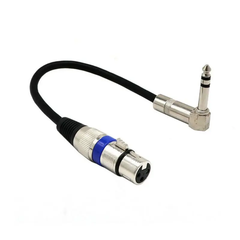 

Microphone Wire Cord XLR Female to Jack 6.35 / 6.5 mm ( 1/4" ) Male angle Plug Audio Lead Microphone Cable