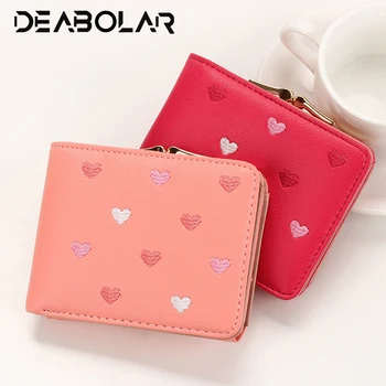

New purse female original ladies short paragraph cute simple love pattern multi-function women's mini wallet coin purse holder