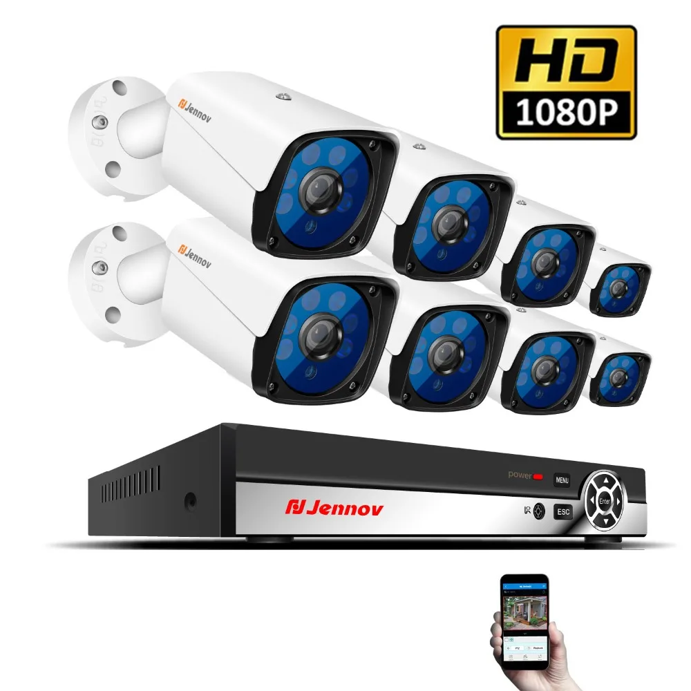 

1080P 2MP CCTV Set Kit Video Surveillance POE HDMI Home Camera Security System NVR IP Camera Remote Control H.264 Night View