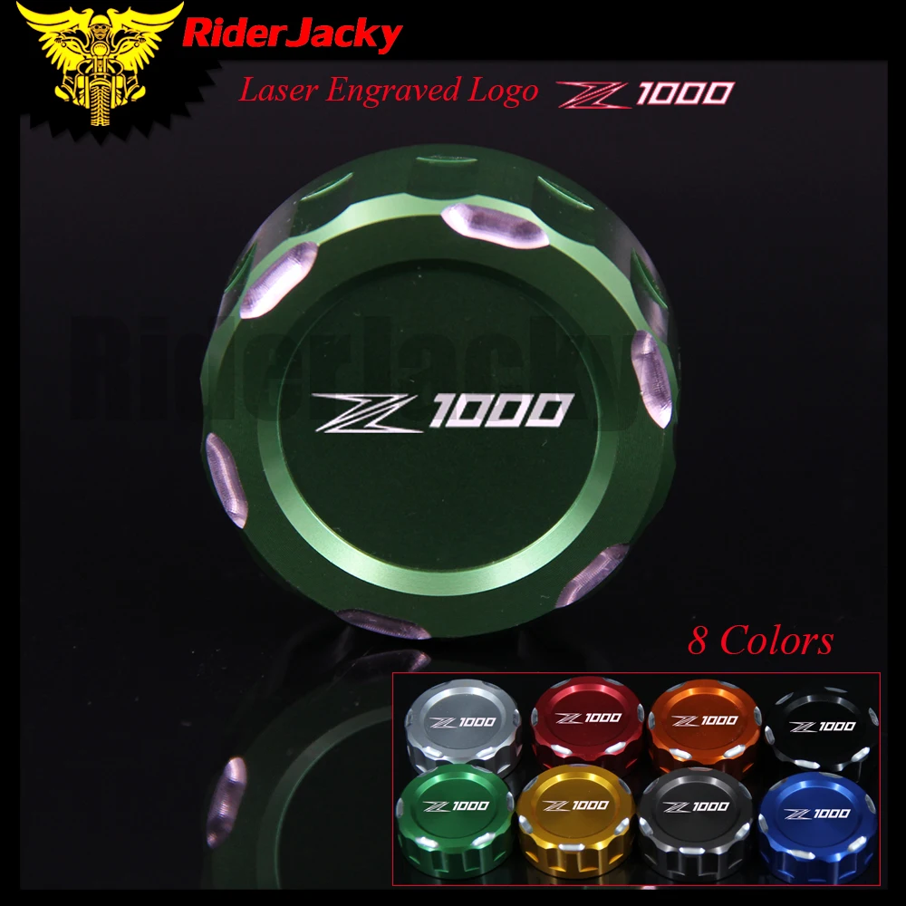 

RiderJacky CNC Machined Motorcycle Rear Brake Fluid Reservoir Cover Cap For Kawasaki Z1000 Z 1000 2007-2016 2011 2012 2013 2014