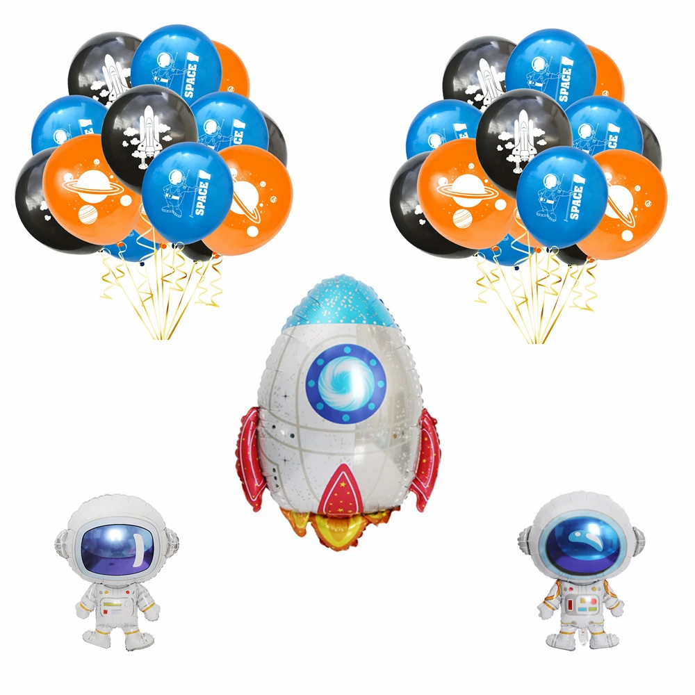 

Kids Birthday Party Favors Space Astronaut Rocket Theme Baby Shower Helium Latex Confetti Balloon Party Decoration Kids Gifts,Q