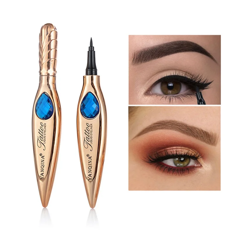 1PC Long Lasting Golden Tube Eye Liner Cool Black Quick Dry Waterproof Black Eyeliner Pencil Pen Cosmetics Eye Marker Eyeliner 1PC Long Lasting Golden Tube Eye Liner Cool Black Quick Dry Waterproof Black Eyeliner Pencil Pen Cosmetics Eye Marker Eyeliner