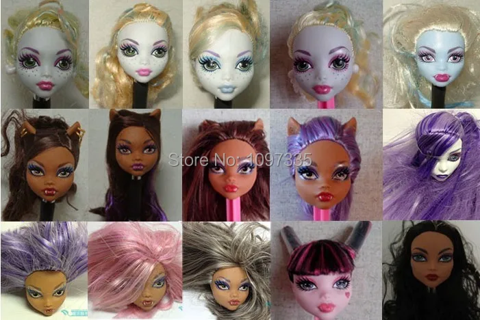 Новое поступление аксессуары для кукол девочек голова 5 шт./лот куклы Monster High|girl