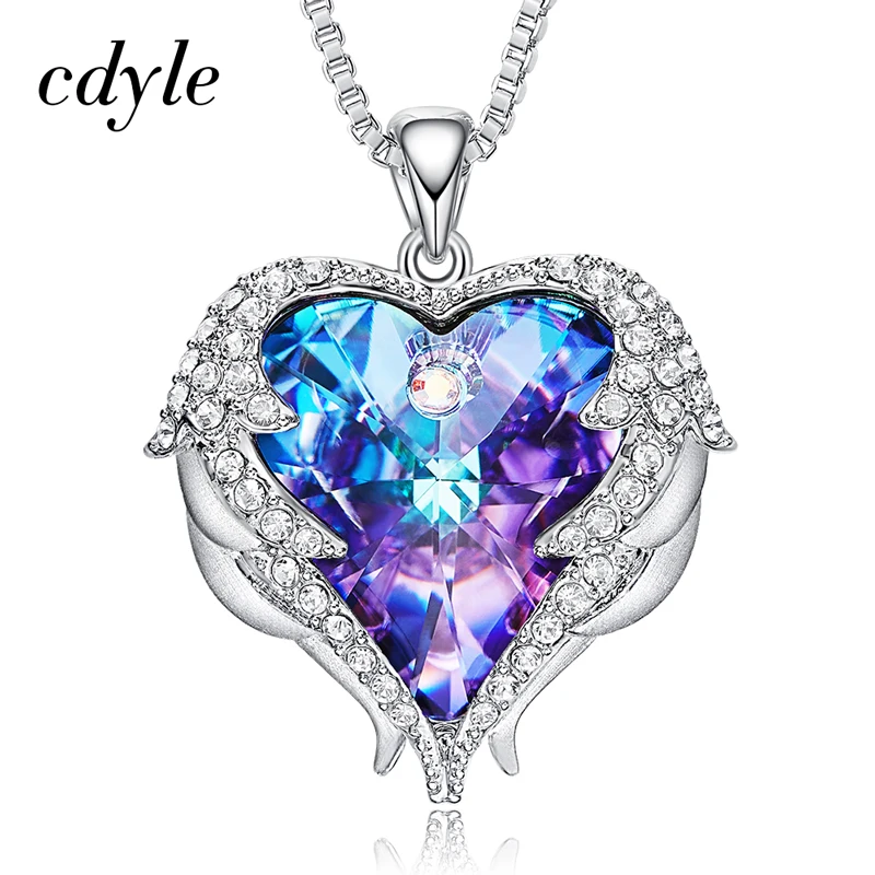 Cdyle Crystals from Swarovski Necklaces Women Pendants Heart Shaped