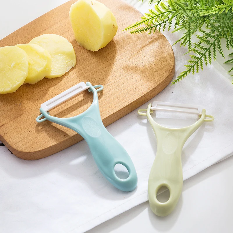 

Fashion Ceramic Peeler Fruit Paring Knife Kitchen Multi-function Planer Household Apple Scraping Knife Potato Peeler Tool