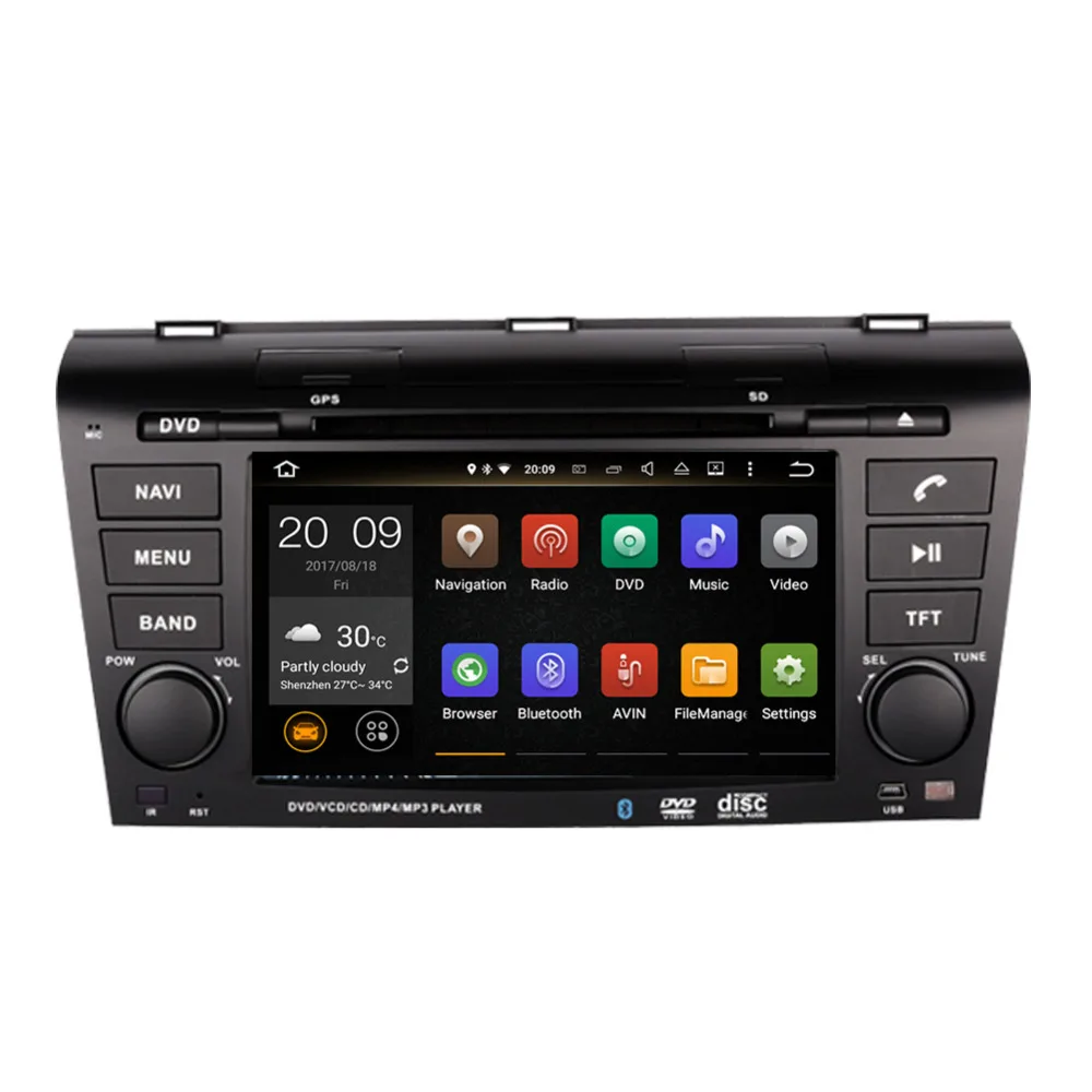 Best Android 8.0 Octa Core 4GB RAM Car PC DVD Head Unit with Bluetooth For Mazda 3 2004 2005 2006 2007 2008 2009 Radio Stereo Wifi 1