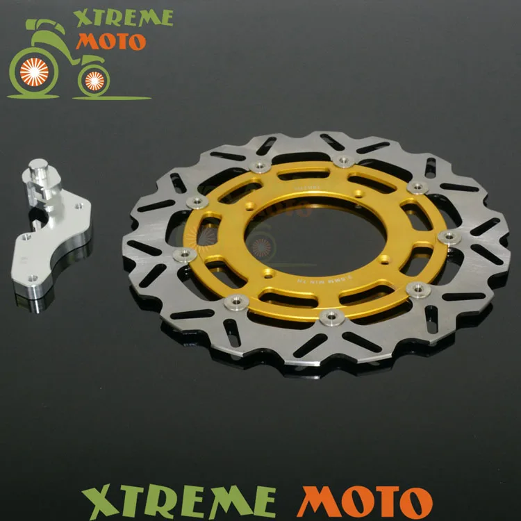 Gold 320 Flaoting Brake Disc + Bracket For Suzuki RMZ250 07-15 RMZ450 05-15 RMX450 10-12 Motocross Enduro Supermoto Dirt Bike