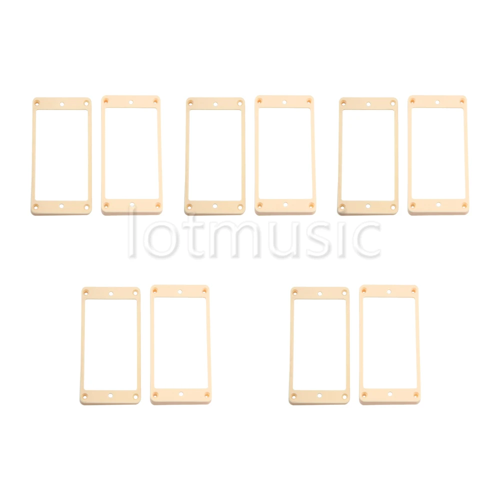 

5Sets Cream Curved Pickups Frame Mounting Ring For ETC Guitar Replacement