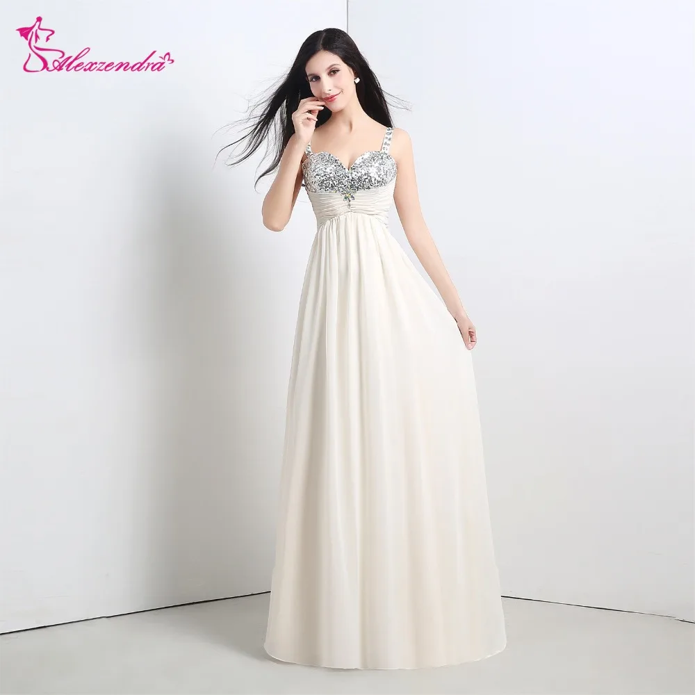Alexzendra Stock Dress Champagne Chiffon Cheap Bridesmaid Dress for