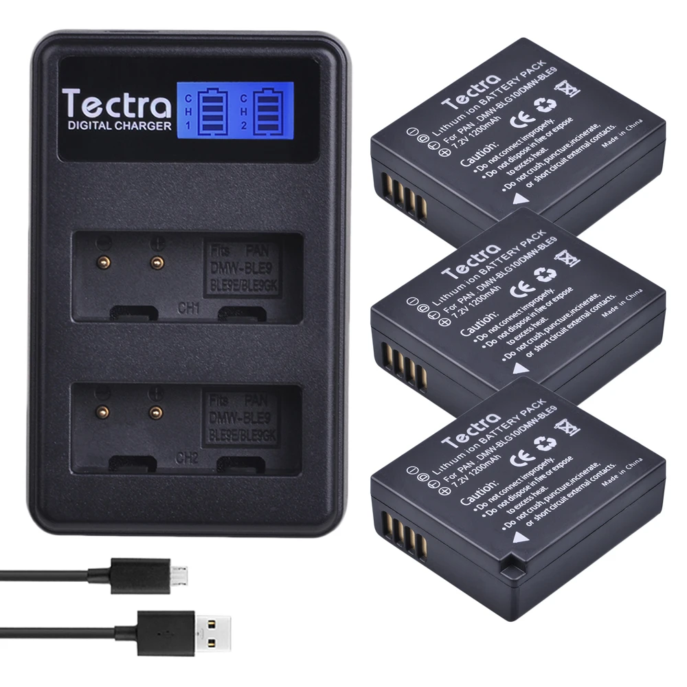 3 шт. DMW-BLG10 dmw blg10 батарея для камеры + ЖК-дисплей USB двойное зарядное устройство