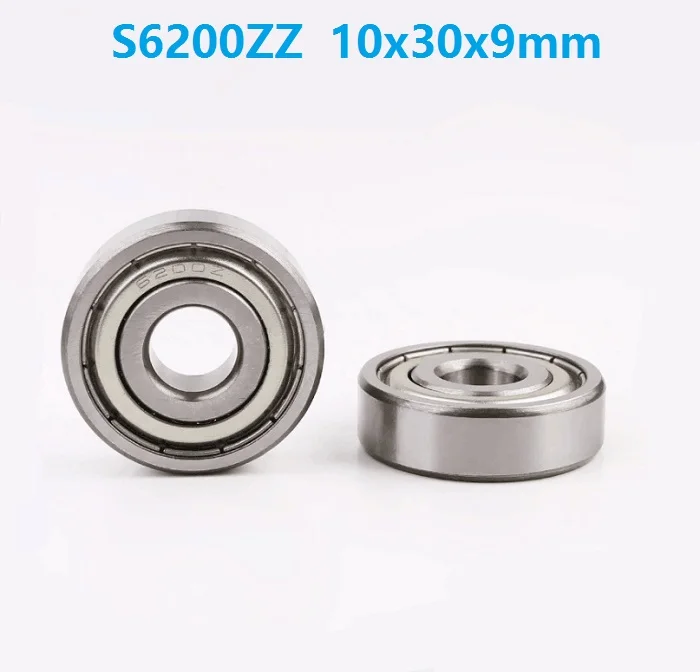 10 шт. ABEC 5 S6200ZZ S6200 ZZ 10*30*9 мм шарикоподшипник из нержавеющей стали Глубокие шаровые
