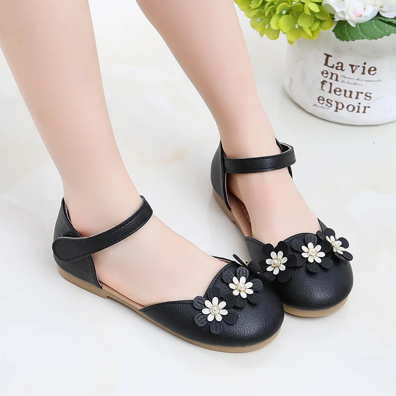 

Spring Summer Girls Dress Shoes Girls Princess Leather Shoes Children Flower Casual Shoes Sneakers Kids Leather Shoes Flat