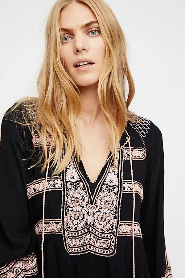 Harajuku народные женские платья с вышивкой Хиппи Boho Длинные весна 2020 дизайнерское