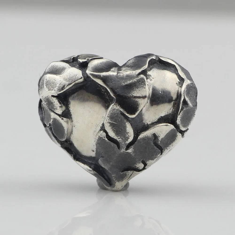 Омела 925 пробы серебряный камень сердце Шарм Бисера Подходит Европейский браслет ювелирные изделия