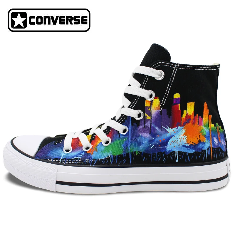 Prix pour Converse All Star Hommes Femmes Chaussures Personnalisé USA Houston Skyline Couleur Design Original Peint À La Main Chaussures Femme Homme Sneakers Cadeaux Prix pour Converse All Star Hommes Femmes Chaussures Personnalisé USA Houston Skyline Couleur Design Original Peint À La Main Chaussures Femme Homme Sneakers Cadeaux