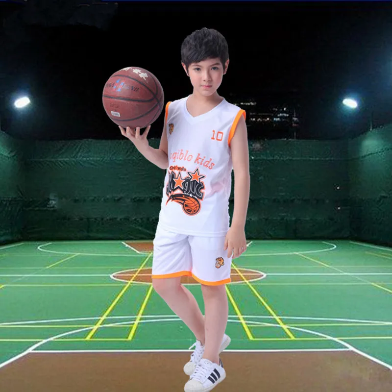 Boy Basketball Clothing Set Vest Sport Suits 2017 Summer Children