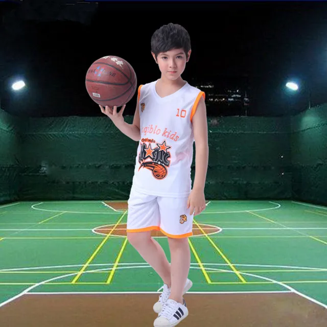 Boy Basketball Clothing Set Vest Sport Suits 2017 Summer Children