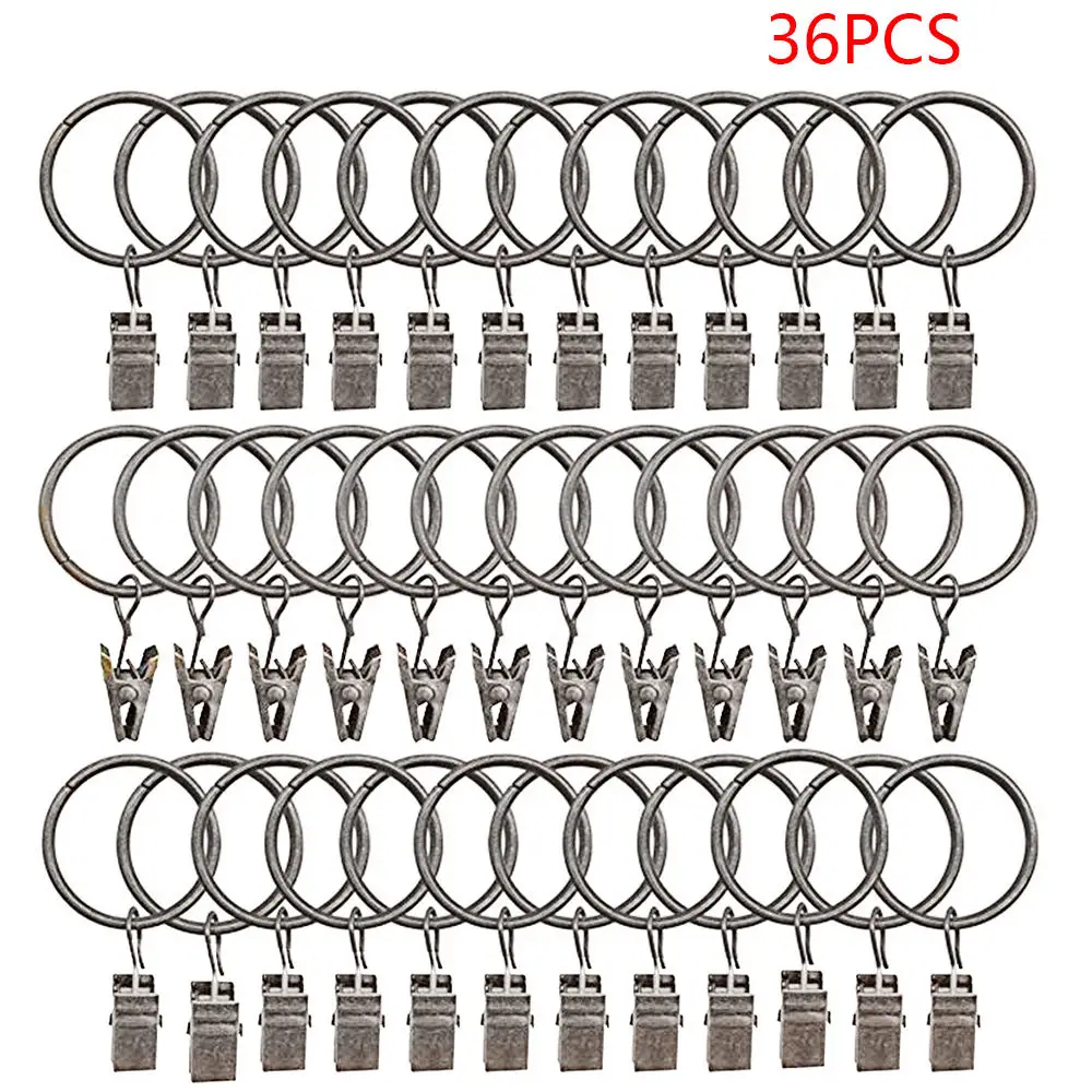 36 практичный зажим для занавесок металлические зажимы для занавесок драпированные кольца люверсы домашний декор аксессуары для украшения штор - Цвет: Белый