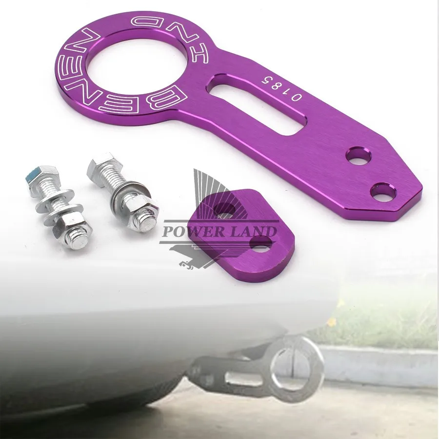 

Universal For Most Car Auto Trailer Ring Purple Aluminum Car Auto Racing Trailer Ring Tow Hook Eye Tow Car Screwon Towing Bars