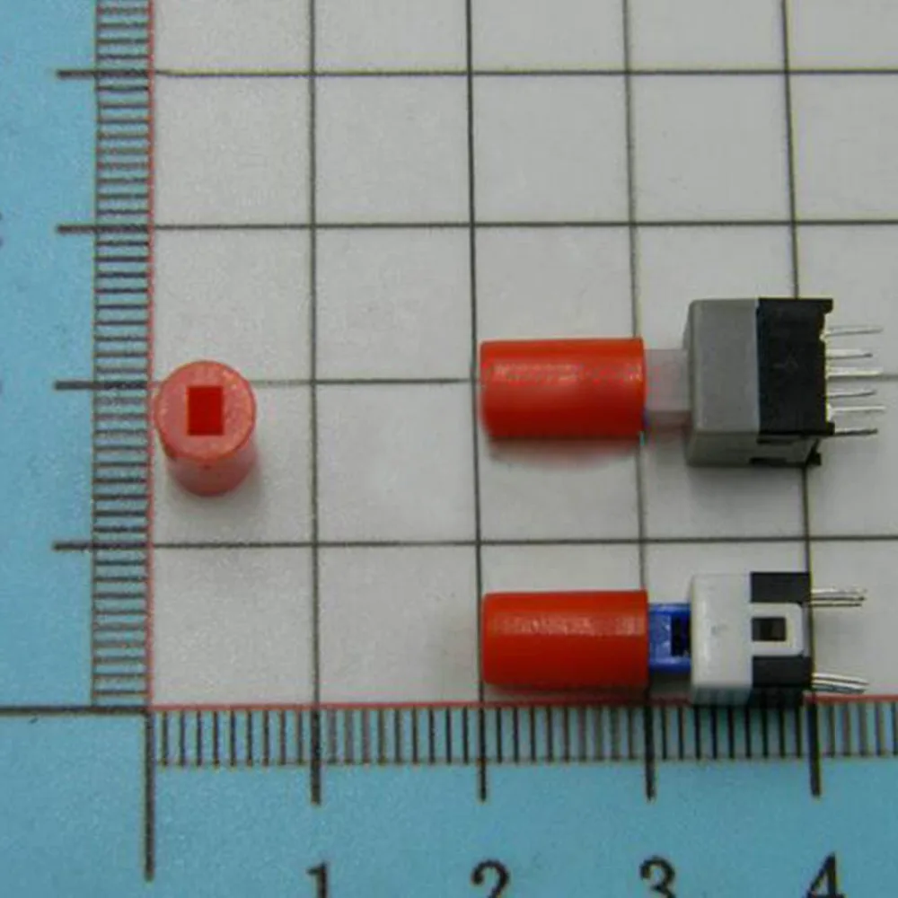 200 шт 6*10 мм красная Накладка для кнопки самоблокирующийся/не самоблокирующийся переключатель Накладка для кнопки для 5,8*5,8/7*7/8*8/8,5*8,5 мм кнопки