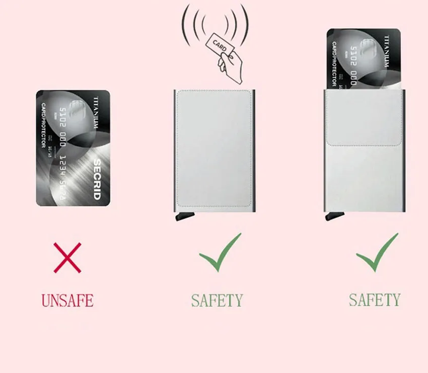 Weduoduo мужской натуральная кожа держатель для карт RFID металлический кредитный держатель для карт Противоугонный мужской кошелек автоматический всплывающий Чехол для карт