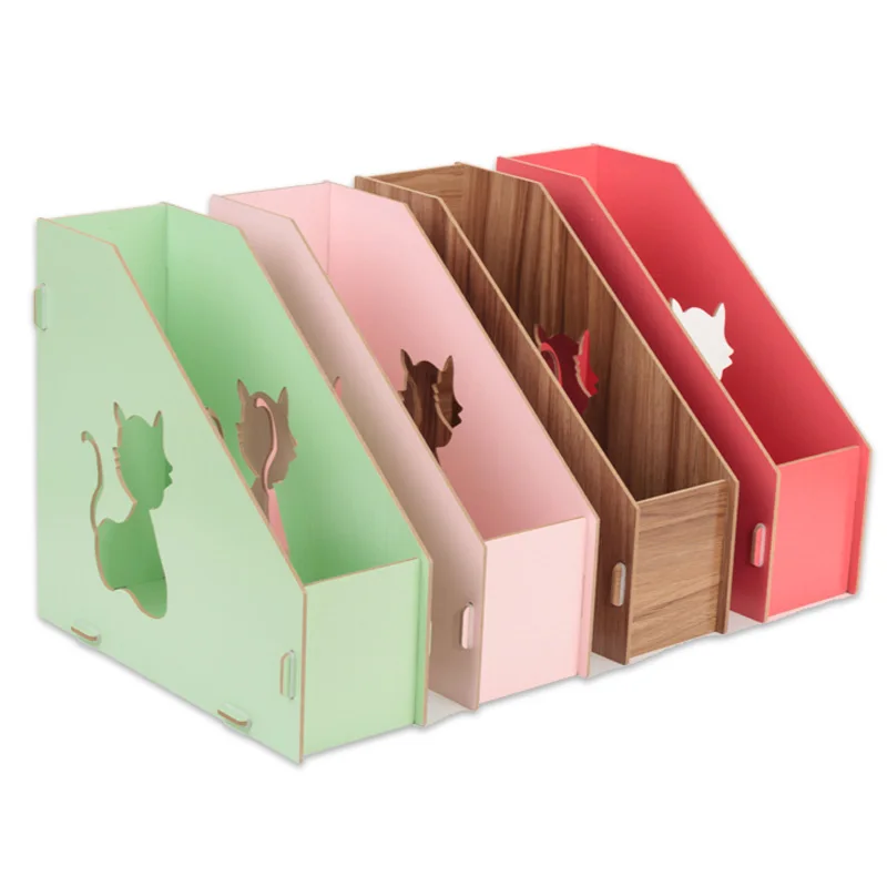 A4 съемный деревянный офисный Настольный держатель для журналов стол ящик