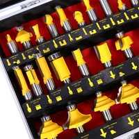 סגסוגת כרסום 35Pcs / סט 1/2 Bit נתב קאטר אינץ Shank בדרגה גבוהה סגסוגת כרסום סט נגרות כלי במקרה (5)